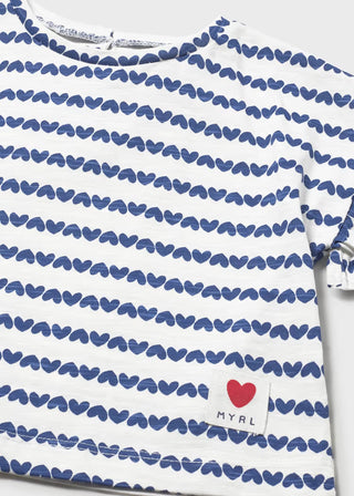T-shirt imprimé cœurs pour  bébé (6 mois à 4 ans)