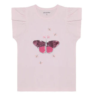 T-shirt papillon brillant (3-8 Ans)