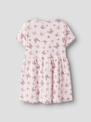 Robe rose motif papillons (2-6 Ans)