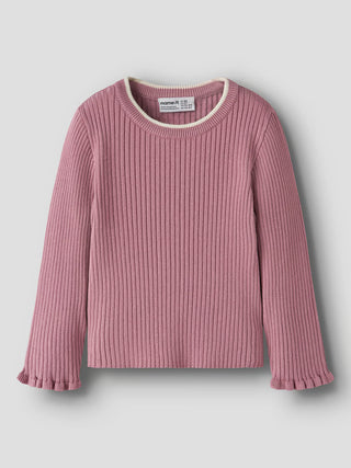T-shirt côtelé à volants (1-8 Ans)