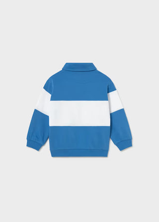 Polo rayé bleu et blanc (6 Mois-2 Ans)