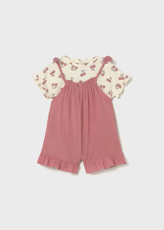 Ensemble Salopette Cerise  (12 Mois-2 ans)