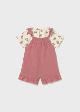Ensemble Salopette Cerise  (12 Mois-2 ans)