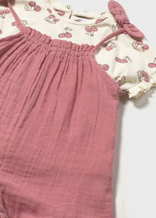 Ensemble Salopette Cerise  (12 Mois-2 ans)