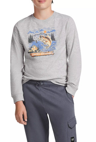 T-shirt à manches longues gris pêche (S-XL)