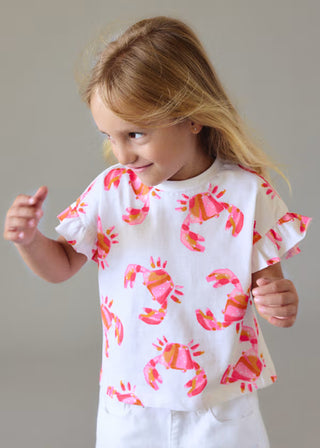 T-shirt à manche courte motif crabe