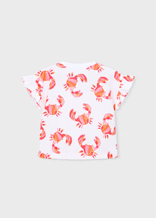 T-shirt à manche courte motif crabe