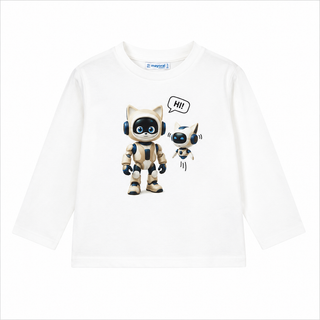 Chandail à manches longues robot (2- 10 ans)