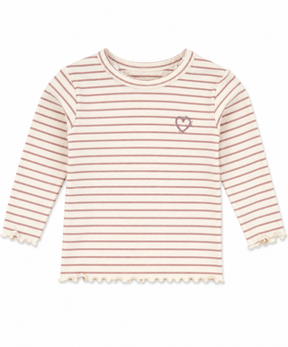 T-shirt Côtelé Rayé (2-10 Ans)