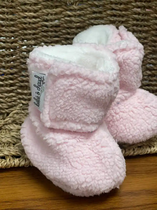 Pantoufle en sherpa rose