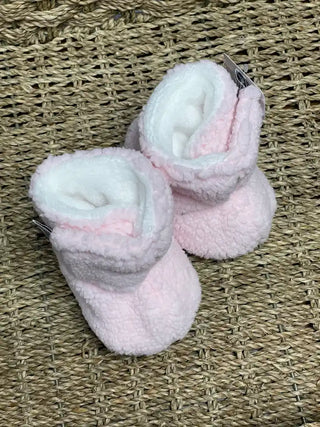 Pantoufle en sherpa rose