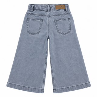 Jeans wide leg à étoiles brodées (2- 10 ans)