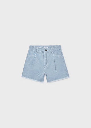 Short en denim rayé (8-16 Ans)