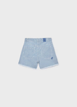 Short en denim rayé (8-16 Ans)