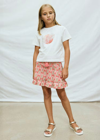 Jupe-Short imprimé feuilles (8-16 Ans)