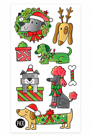 Tatouages les chiens de noël