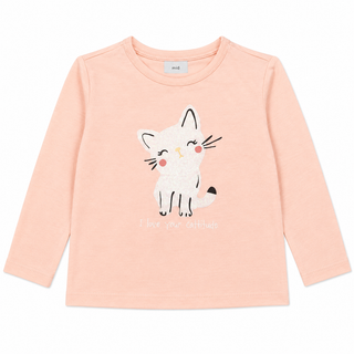 T-shirt à manches longues rose (2-7 Ans)