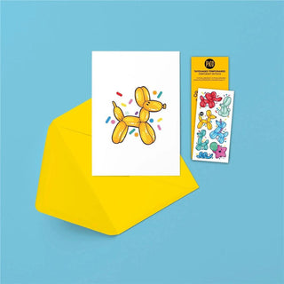 Cartes de souhaits Les animaux en ballons