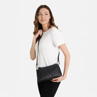 Le Eleanor – Sac bandoulière en cuir vegan noir