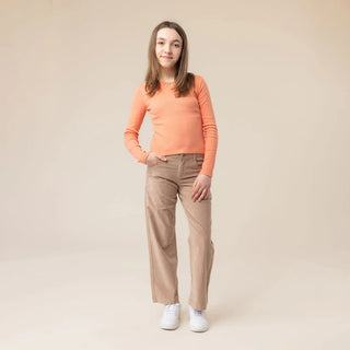 T-shirt à manches longues Filles Corail (2-10 Ans)