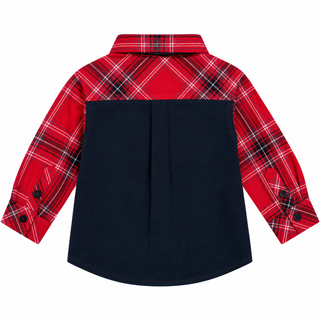 Chemise à carreaux, cravate incluse (3- 24 mois)
