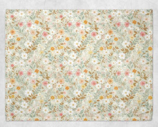 Couverture de minky  Fleurs de Toscane