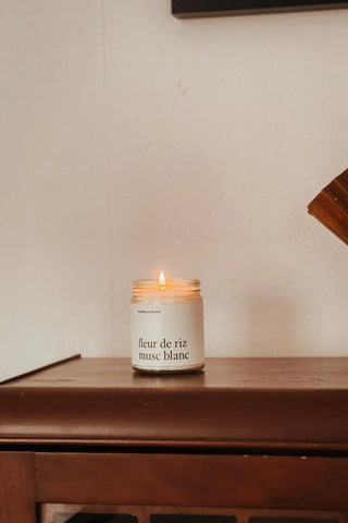 Chandelle Fleur de riz musc blanc
