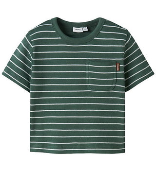 T-shirt vert rayée