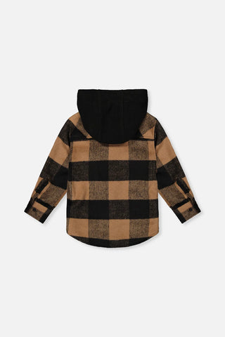 Chemise en flanelle avec capuchon (2-12 Ans)