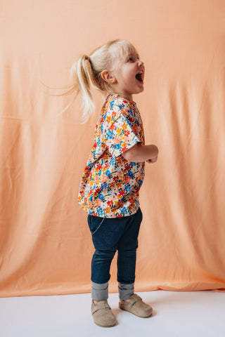 T-shirt oversize fleuri