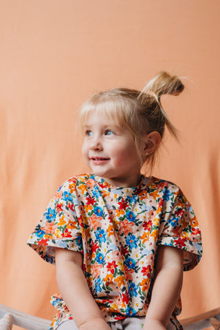 T-shirt oversize fleuri