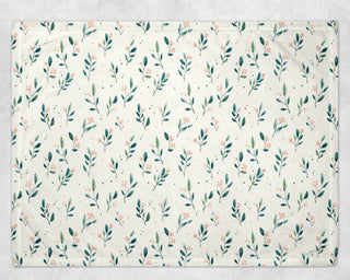 Couverture de minky Fleur et feuillage