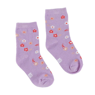 Bas avec motifs fleurs
