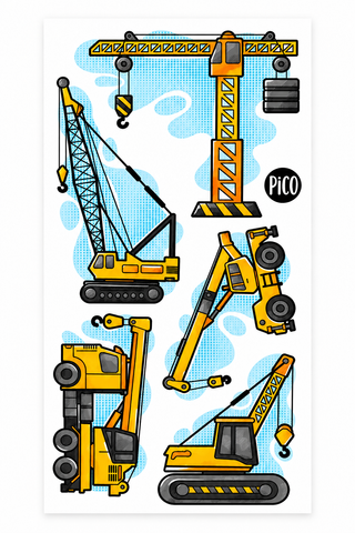 Tatouages les grues du chantier