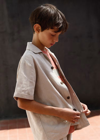 Chemise beige claire (8-16 Ans)