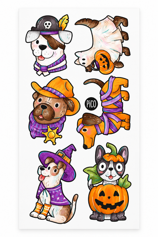 Tatouage les chiens costumés