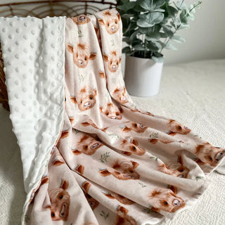 Doudou Minky Vaches Highland