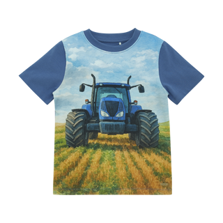 T-shirt tracteur bleu