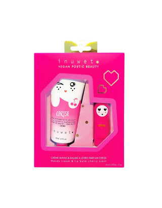 Duo Cerise crème a main et baume a lèvres