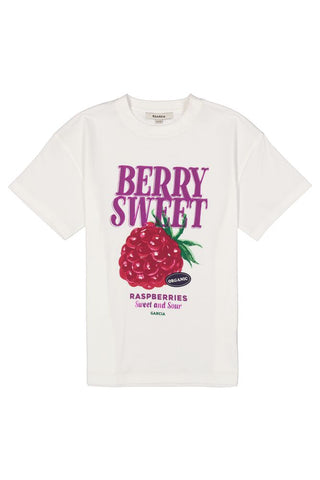 T-shirt blanc "Berry Sweet" de Garcia (8-16 Ans)