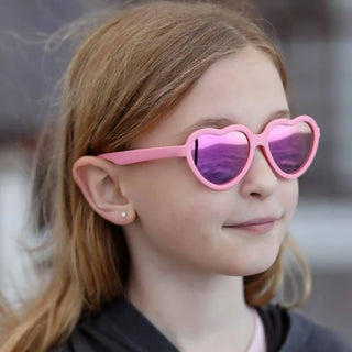 Lunettes de soleil polarisées avec sangle Rose en forme de cœur