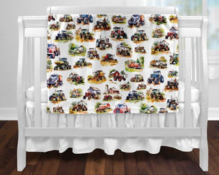 Couverture de minky  Tracteur